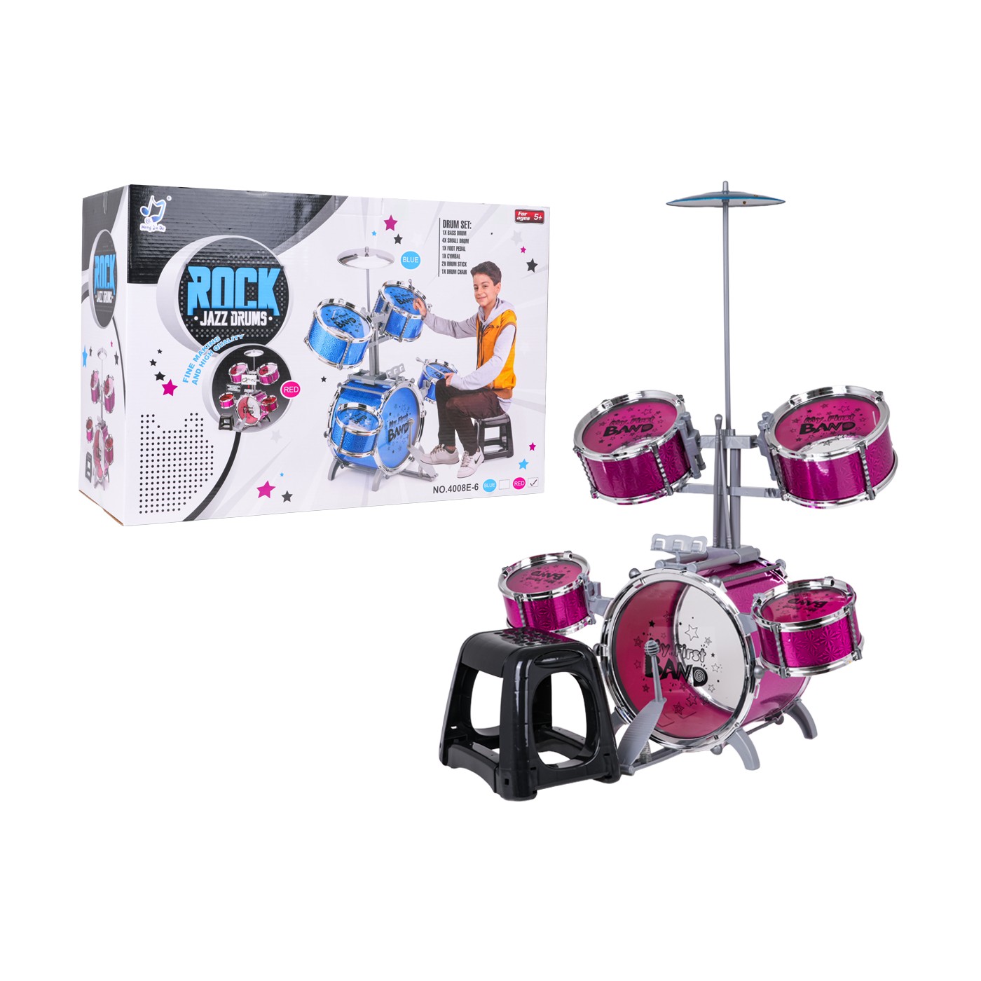 Large ROCK BAND Drum Set – Pink