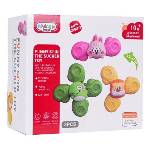 Set of Coloured Animal Spinners