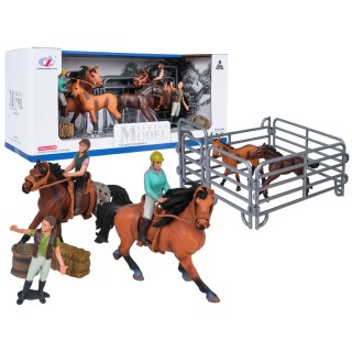Set of Horses with Figurines