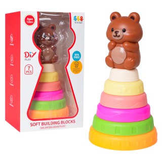 Coloured Soft Pyramid Teddy Bear