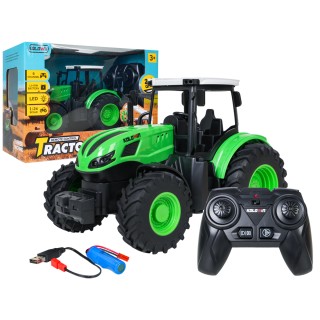 Green tractor 1:24 with remote control