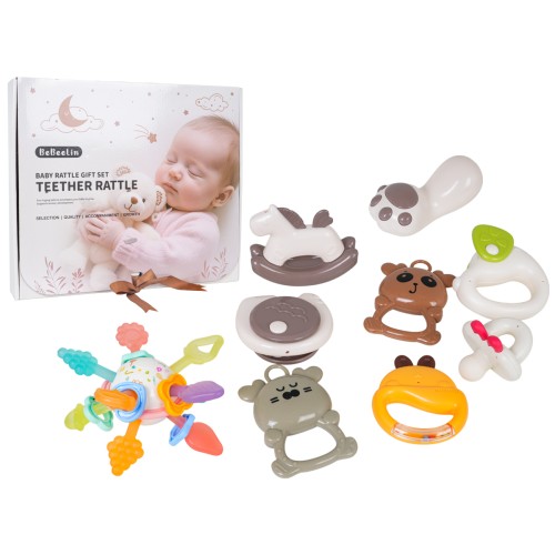Gift Set of Teethers and Rattles for Newborns
