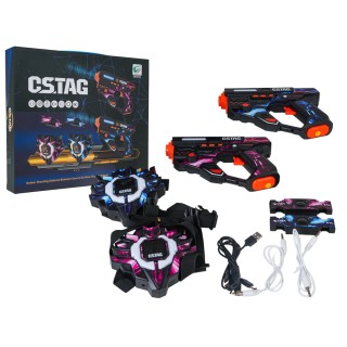 Laser Rifle Set with Shields and Belt Sensors