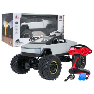 Car R/C ROCK CRAWLER TRUCK Silver 1:8